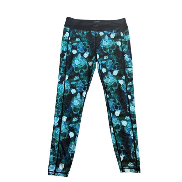 Constantly Varied Gear Pants - Constantly Varied Gear Skull Legging Blue Black Womens Xlarge